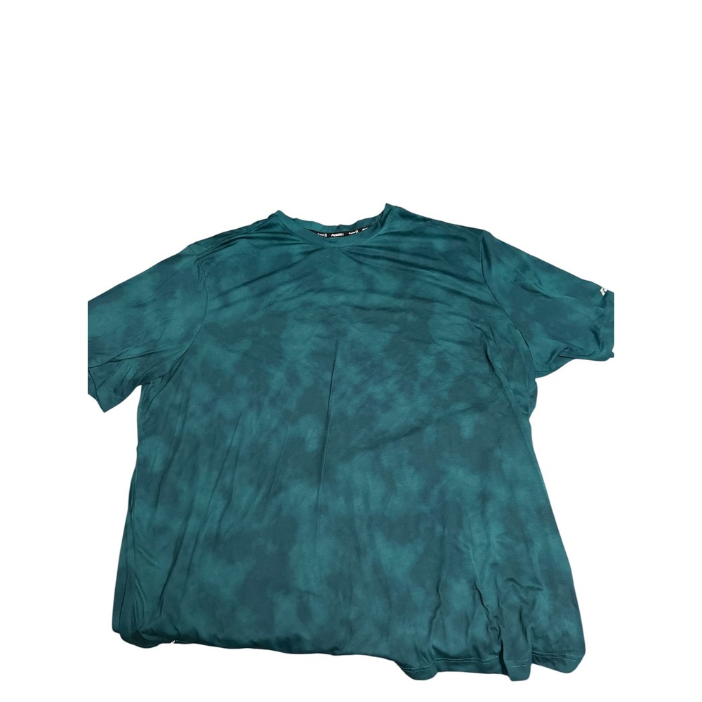 Russell Athletic Dri-Power 360 Mens 3XL Training Shirt Teal Green Tie Dye Tee